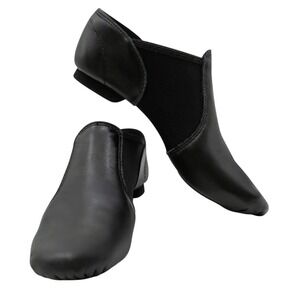 CAPEZIO E-SERIES SLIP ON JAZZ SHOES, Size 8M Black